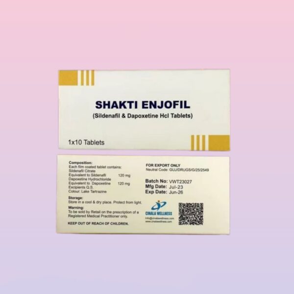 黃戦獅丨西地那非達泊西汀雙效片丨Shakti Enjofil